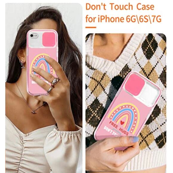 NEW Gurgitat Pink Clear Case for iPhone 12-6.1" Rainbow Pink Heart Girls Funny! - Picture 2 of 7